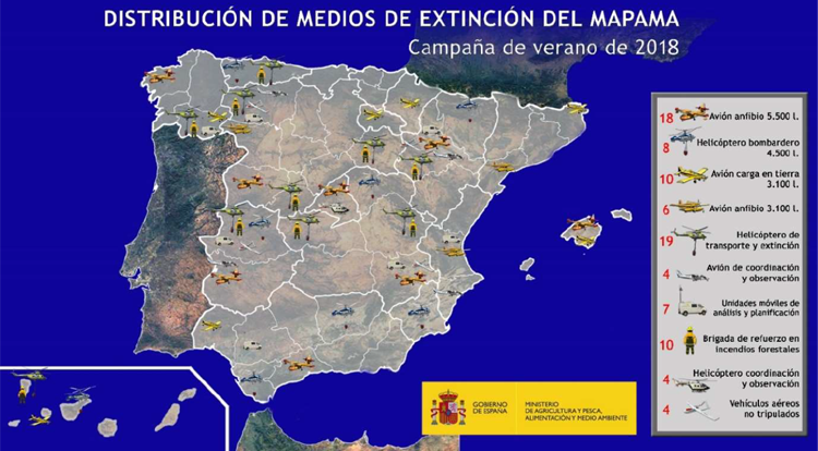 Se activa el dispositivo español para la Campaña de Incendios 2018