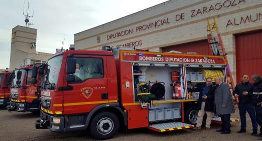 Los #bomberos de la Diputación de Zaragoza incorporan tres nuevos camiones