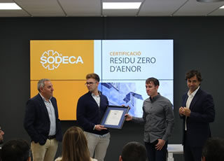 SODECA recibe el Certificado Residuo Cero de AENOR, un reconocimiento pionero en el sector de la ventilación industrial en España