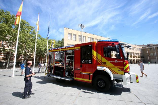 El parque de #bomberos de Logroño incorpora un nuevo camión